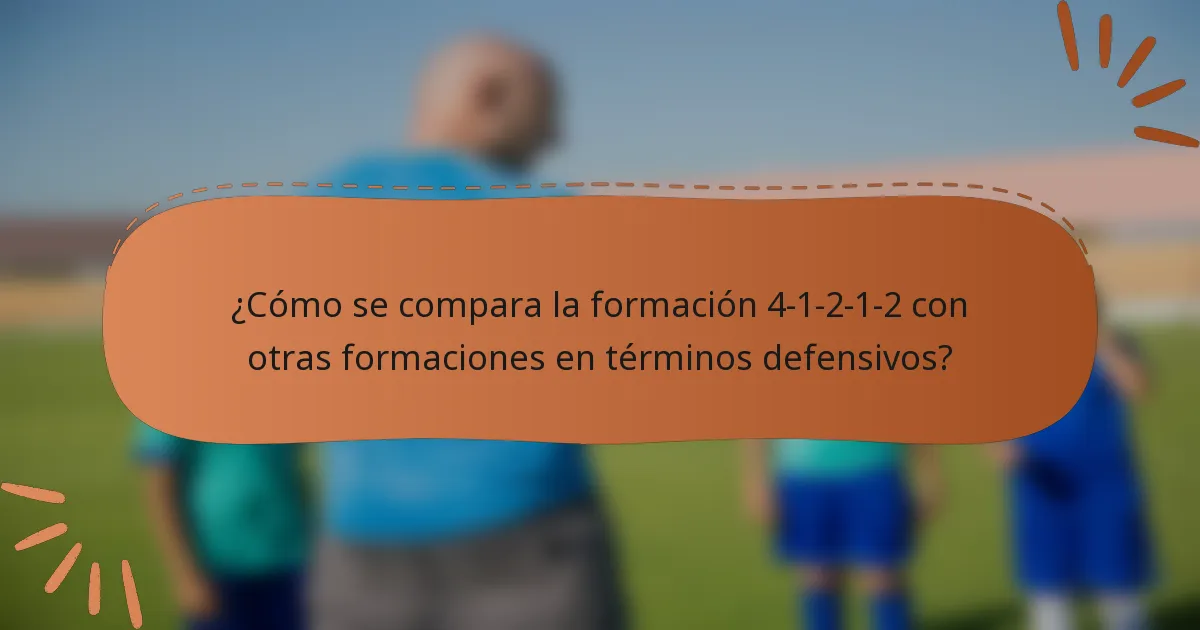 ¿Cómo se compara la formación 4-1-2-1-2 con otras formaciones en términos defensivos?
