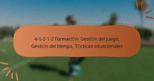 4-1-2-1-2 Formación: Gestión del juego, Gestión del tiempo, Tácticas situacionales