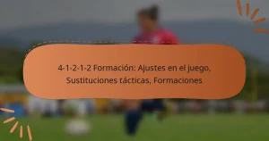 4-1-2-1-2 Formación: Ajustes en el juego, Sustituciones tácticas, Formaciones