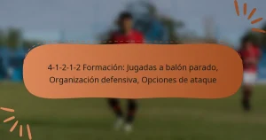 4-1-2-1-2 Formación: Jugadas a balón parado, Organización defensiva, Opciones de ataque