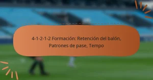 4-1-2-1-2 Formación: Retención del balón, Patrones de pase, Tempo
