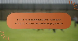 4-1-4-1 Forma Defensiva de la Formación 4-1-2-1-2: Control del mediocampo, presión