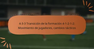 4-3-3 Transición de la formación 4-1-2-1-2: Movimiento de jugadores, cambios tácticos