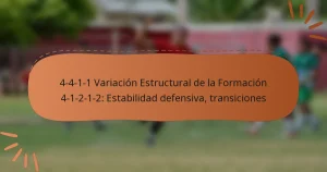 4-4-1-1 Variación Estructural de la Formación 4-1-2-1-2: Estabilidad defensiva, transiciones