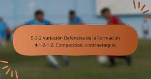 5-3-2 Variación Defensiva de la Formación 4-1-2-1-2: Compacidad, contraataques