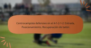 Centrocampista defensivo en el 4-1-2-1-2: Entrada, Posicionamiento, Recuperación de balón