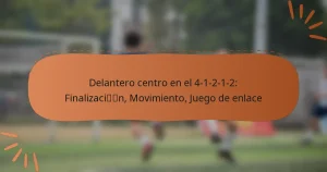 Delantero centro en el 4-1-2-1-2: Finalización, Movimiento, Juego de enlace