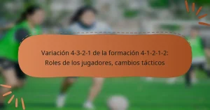 Variación 4-3-2-1 de la formación 4-1-2-1-2: Roles de los jugadores, cambios tácticos