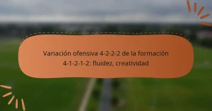 Variación ofensiva 4-2-2-2 de la formación 4-1-2-1-2: fluidez, creatividad